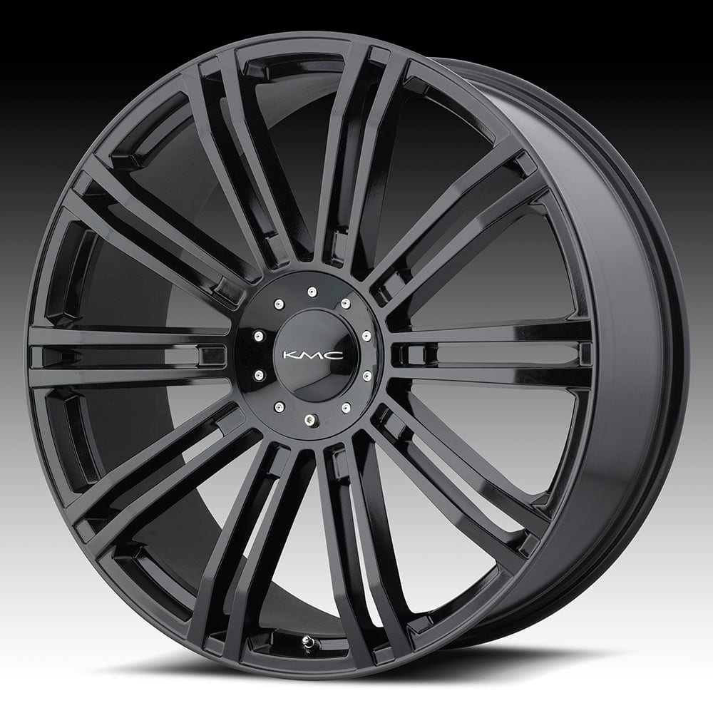 KMC KM677 D2 Gloss Black 20X8.5 10mm offset KM67728567310